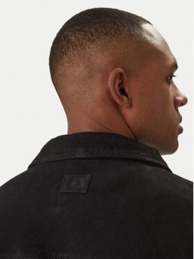 Milestone Kurtka skórzana Valerio 612205 60790 Czarny Slim Fit