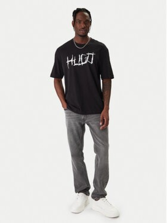 HUGO T-Shirt Namerix 50554350 Czarny Regular Fit