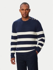 Tommy Hilfiger Sweter Breton MW0MW43502 Granatowy Regular Fit