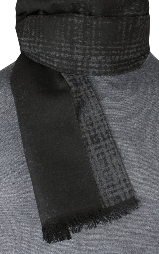 Męski Szalik z Wiskozy - Alties - Grafitowy