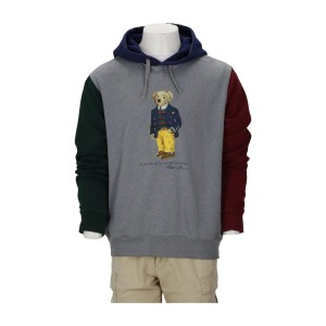 Second life - Bluza z kapturem męska Polo Bear szara - Jak nowy