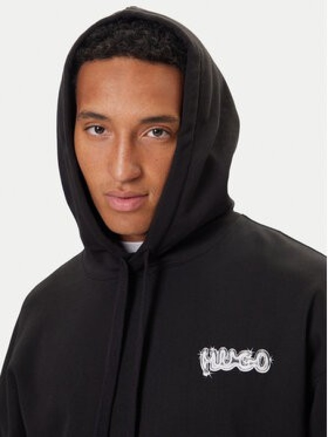HUGO Bluza Nyrohood 50549212 Czarny Loose Fit