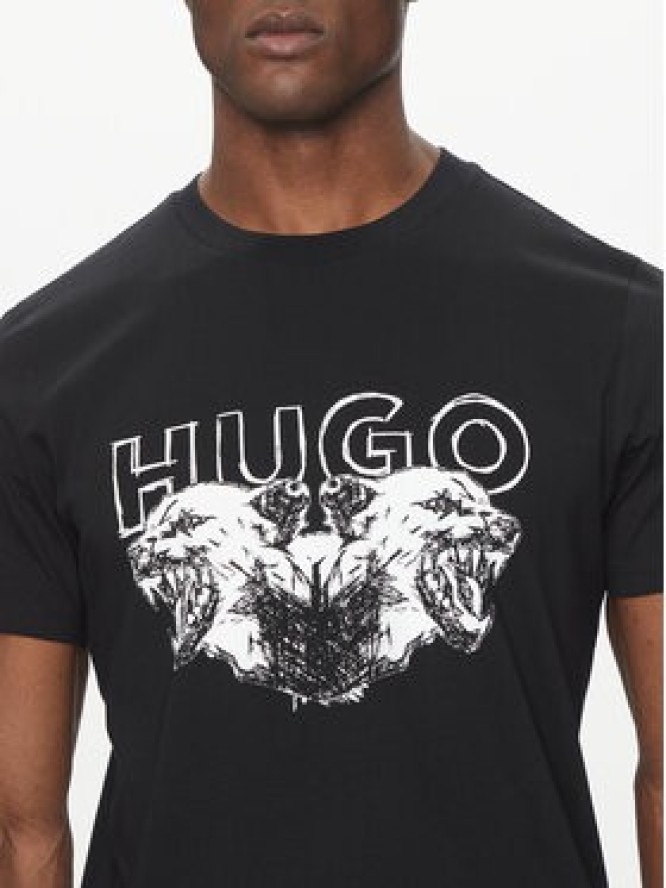 HUGO T-Shirt Durro 50538257 Czarny Regular Fit