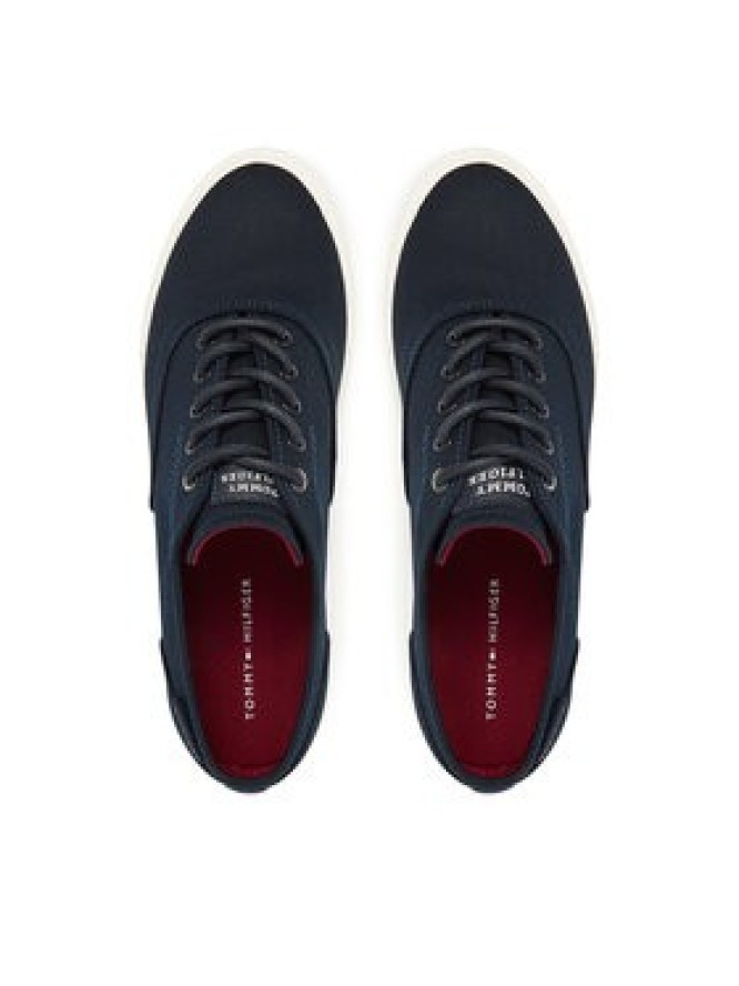 Tommy Hilfiger Tenisówki Hi Vulc Low Oxford Twill FM0FM05400 Granatowy