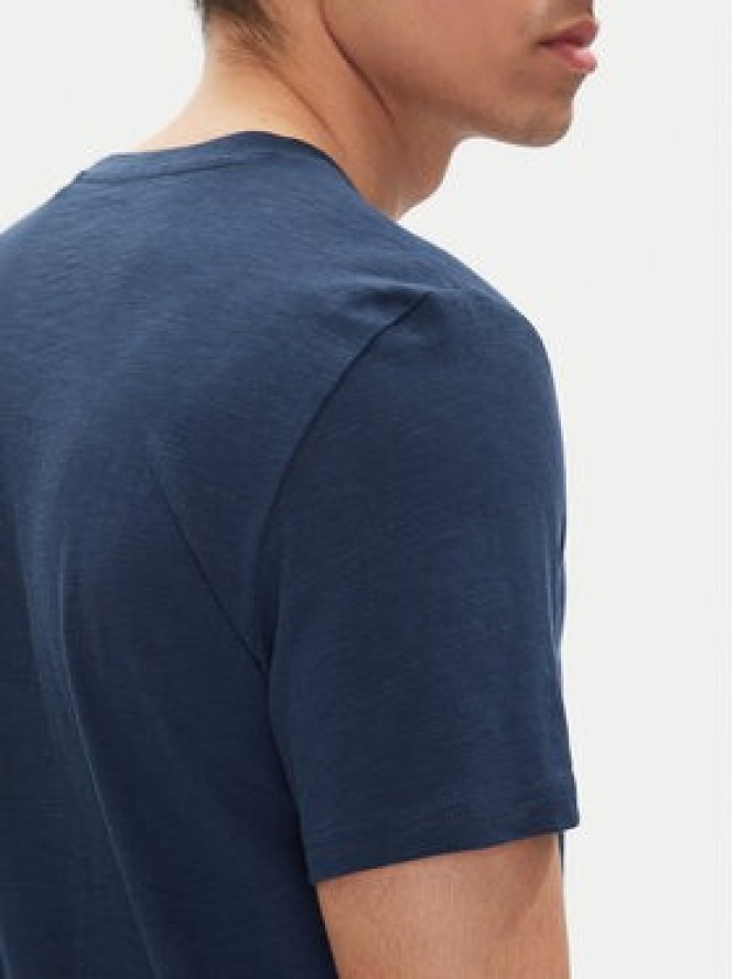 Mustang T-Shirt Austin 1016490 Granatowy Regular Fit