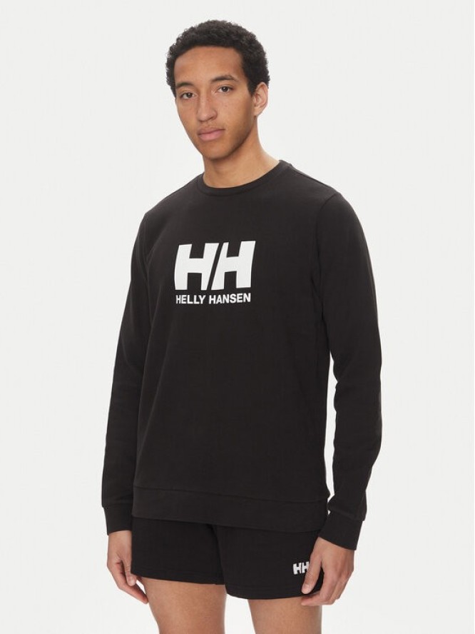 Helly Hansen Bluza Logo Crew 30395 Czarny Regular Fit