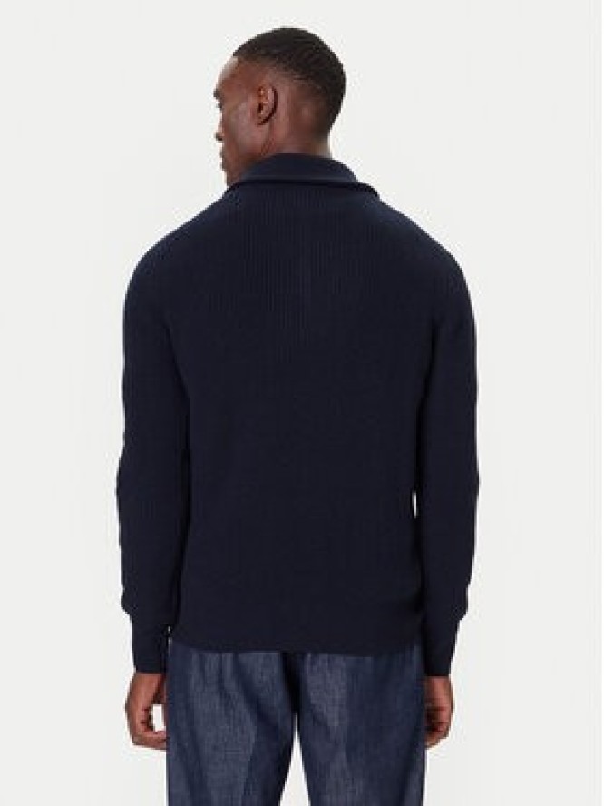 Bugatti Sweter 7500-85566D Granatowy Regular Fit