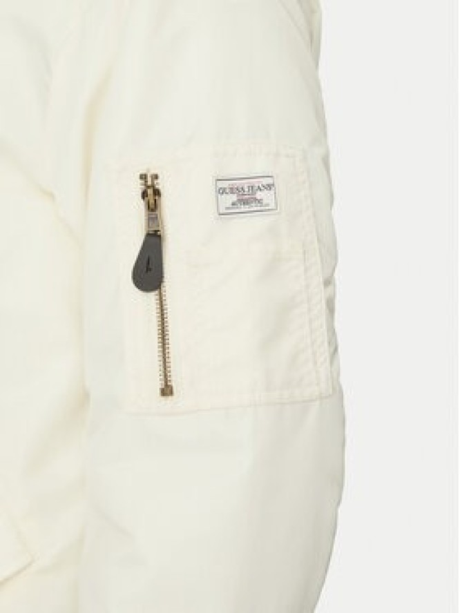 Guess Jeans Kurtka bomber M5RL81 WHAA2 Écru Regular Fit