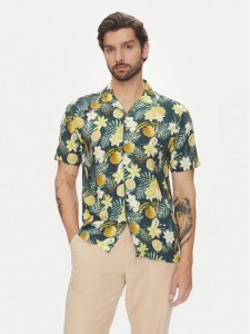 Lindbergh Koszula 30-203729 Zielony Relaxed Fit