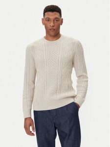 Jack & Jones Sweter Blusean 12283486 Beżowy Regular Fit