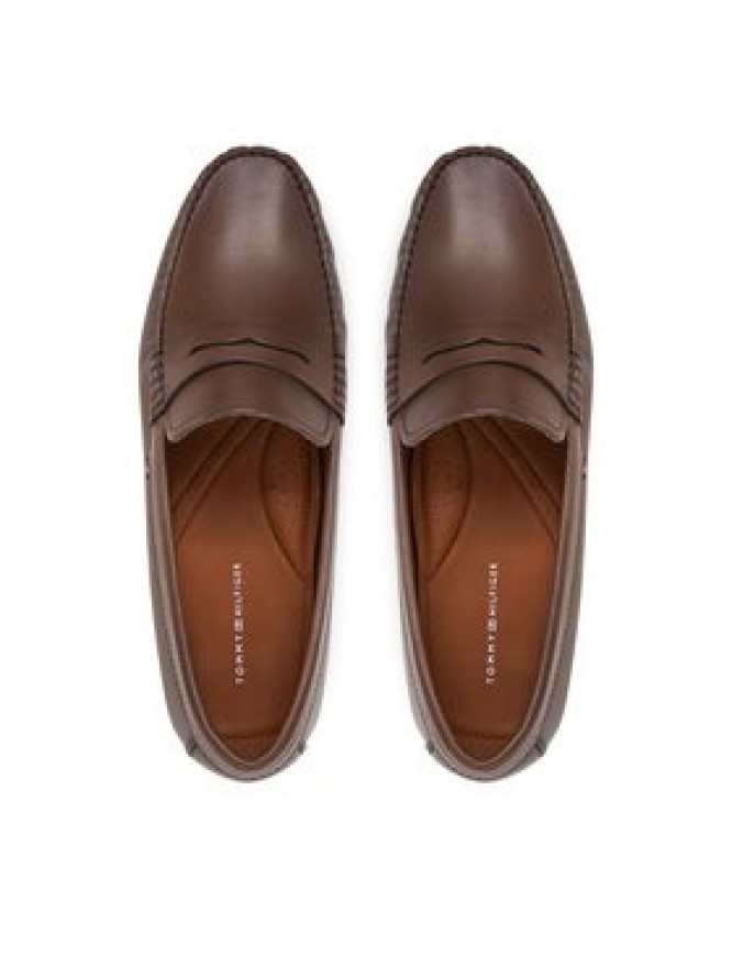 Tommy Hilfiger Mokasyny Corpoarte Hilfiger Lth Driver FM0FM04810 Brązowy