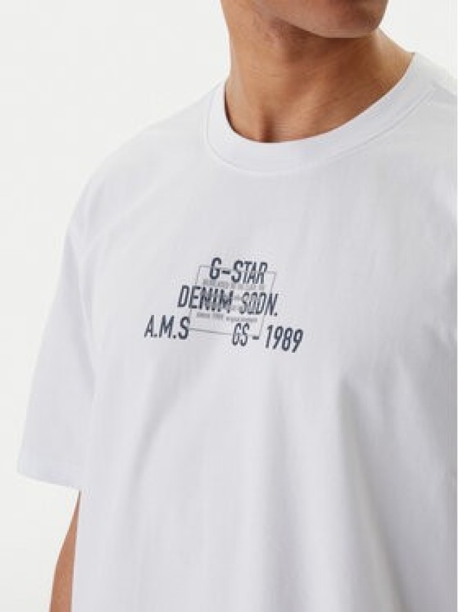 G-Star Raw T-Shirt Multi Technique D29296-E385 Biały Relaxed Fit