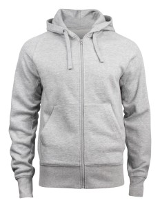 clique bluza z kapturem Harper z zamkiem unisex z mieszanki bawełny – grey