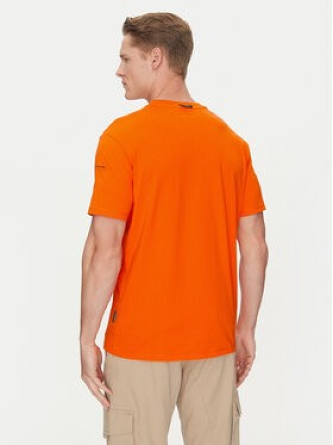 Napapijri T-Shirt S-Badge NP0A4I3N Pomarańczowy Regular Fit