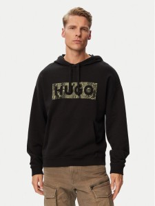 HUGO Bluza Necdysis 50566028 Czarny Regular Fit
