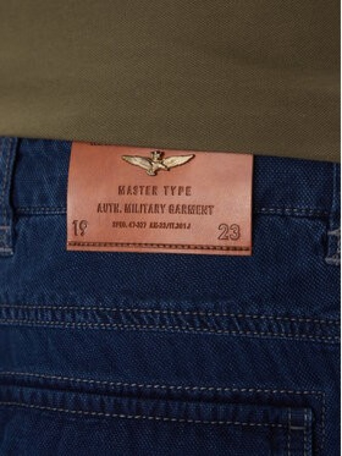 Aeronautica Militare Szorty jeansowe 251BE252CT3507 Granatowy Regular Fit