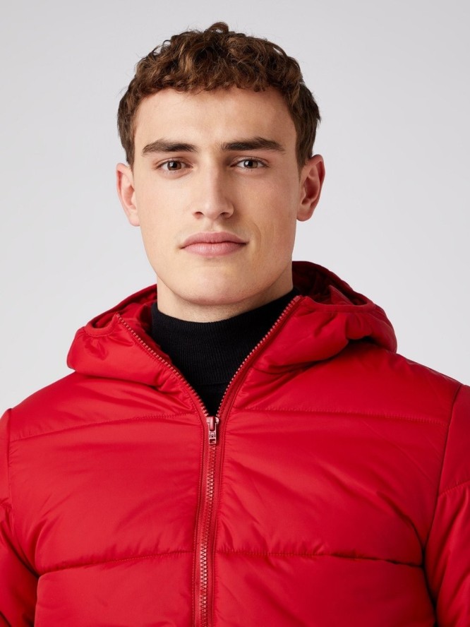 WRANGLER THE PUFFER MĘSKA KURTKA ZIMOWA RED W4D6WRX47 112141357