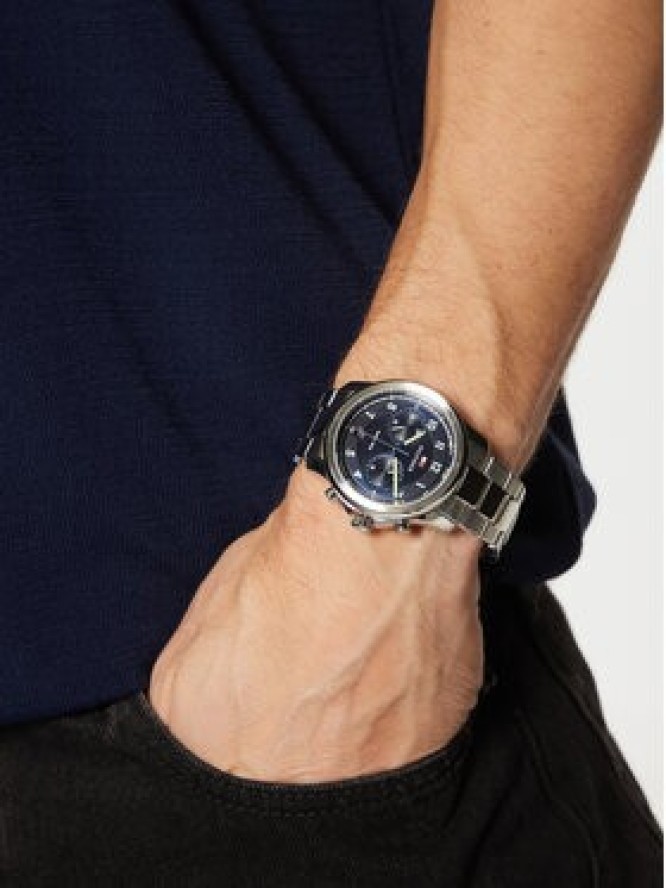 Tommy Hilfiger Zegarek Wesley 1710626 Srebrny