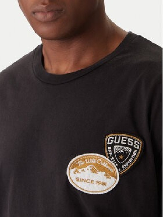 Guess T-Shirt M6RI07 KBW41 Czarny Regular Fit
