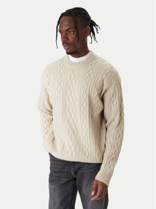 BOSS Sweter Kableto 50548689 Beżowy Regular Fit