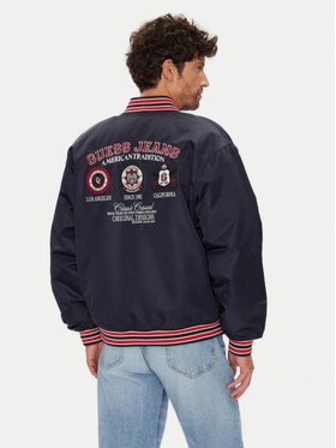 Guess Jeans Kurtka bomber M5YL15 WHAA2 Granatowy Regular Fit