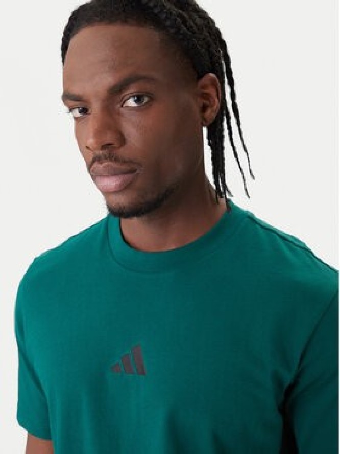 adidas T-Shirt Essentials 3-Stripes JD1905 Zielony Regular Fit