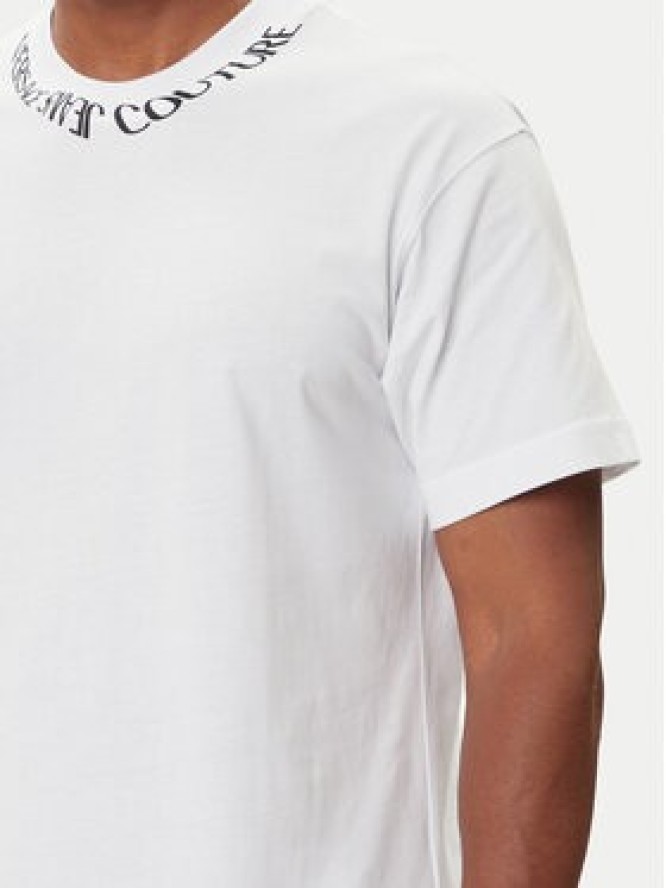 Versace Jeans Couture T-Shirt 79GAHP03 CJ01P Biały Regular Fit