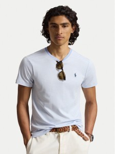 Polo Ralph Lauren T-Shirt 710944811501 Niebieski jasny Regular Fit