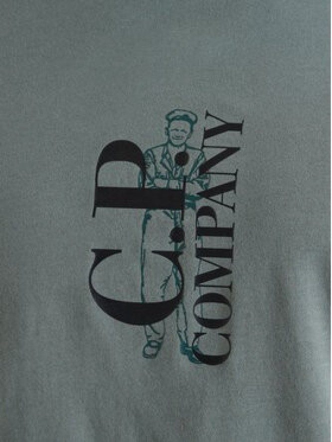 C.P. Company T-Shirt 20CMTS084A005100W Zielony Regular Fit