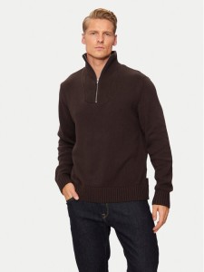 Jack & Jones Sweter Frederiksberg 12262055 Brązowy Loose Fit