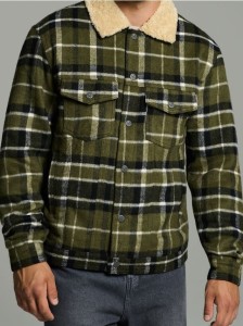 Kurtka katana w kratę - khaki