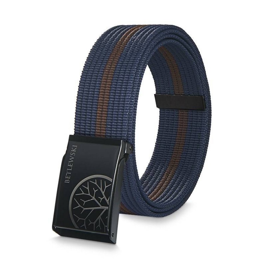 Pasek parciany BETLEWSKI PRC-08_CZ-3 S granatowy