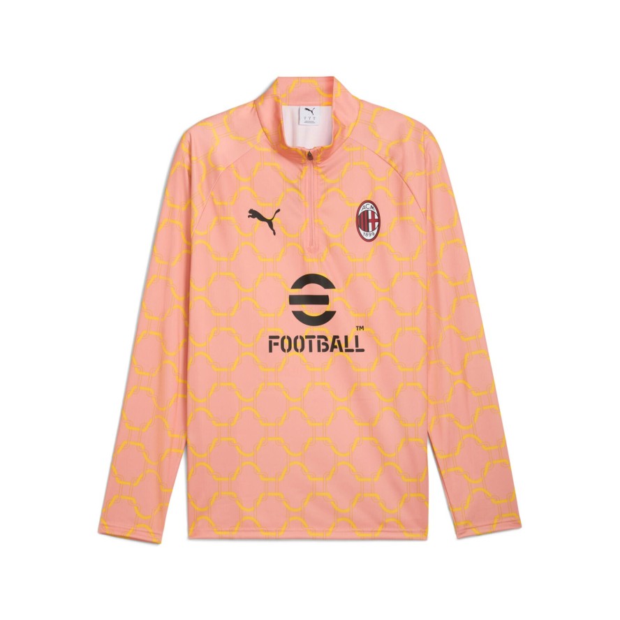 Męska bluza przedmeczowa z zamkiem 1/4 AC Milan PUMA
