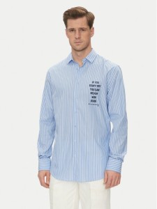 Richmond X Koszula UMP25077CA Niebieski Regular Fit