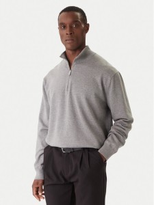 Calvin Klein Sweter LV040BM356 Szary Regular Fit