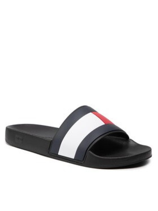 Tommy Hilfiger Klapki Rubber Th Flag Pool Slide FM0FM04263 Czarny