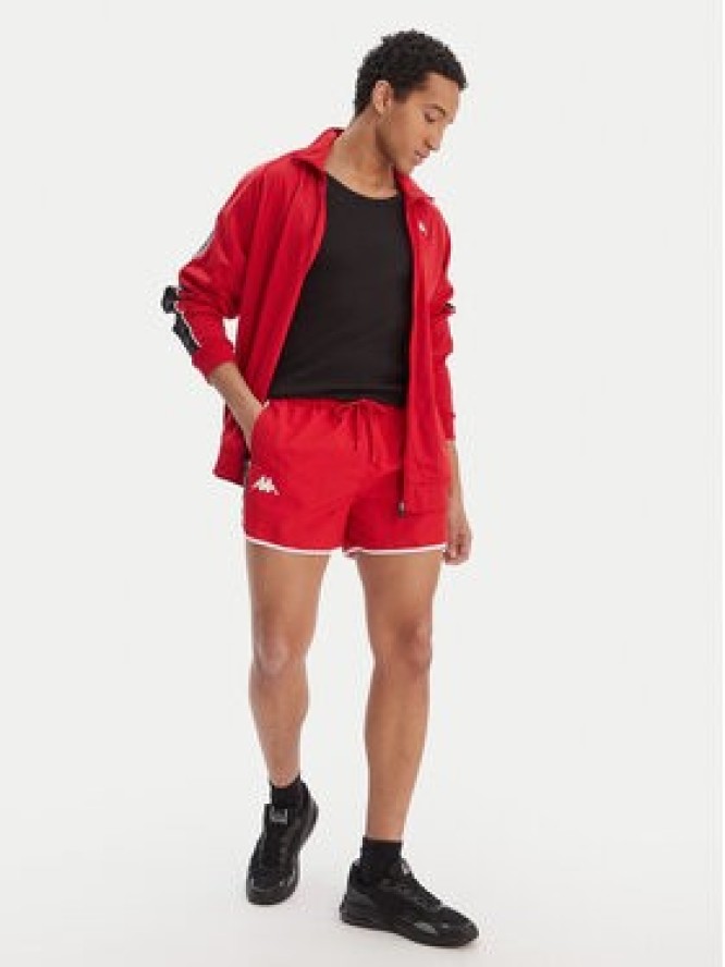 Kappa Szorty kąpielowe Banda Cali 304S6G0 Czerwony Regular Fit