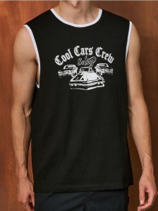 Tank top z nadrukiem - czarny