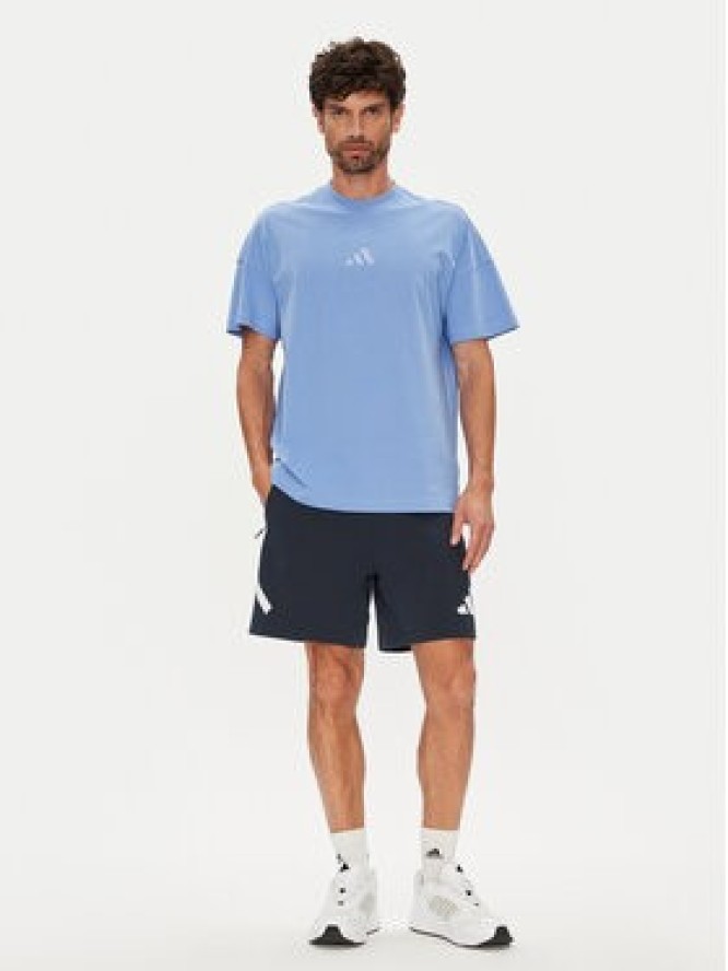 adidas T-Shirt ALL SZN JX5084 Niebieski Loose Fit