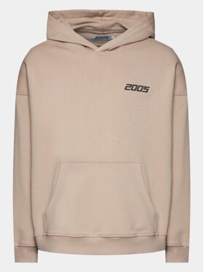 2005 Bluza Unisex Basic Beżowy Relaxed Fit