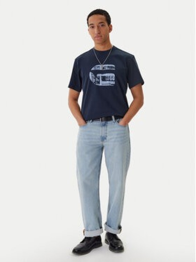 G-Star Raw T-Shirt G Icon Graphic D28823-E385 Granatowy Regular Fit