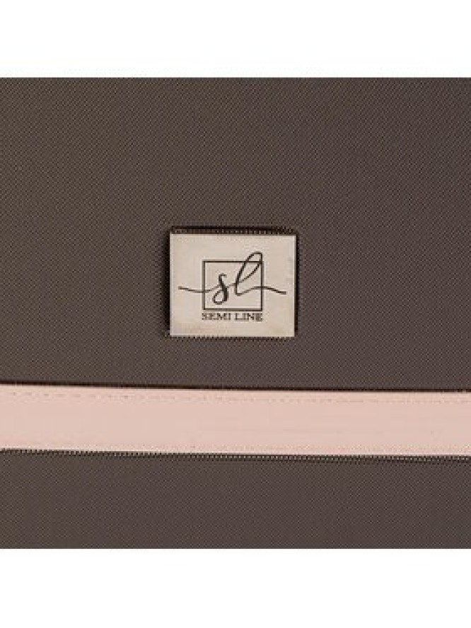 Semi Line Walizka średnia T5508-3 Brązowy