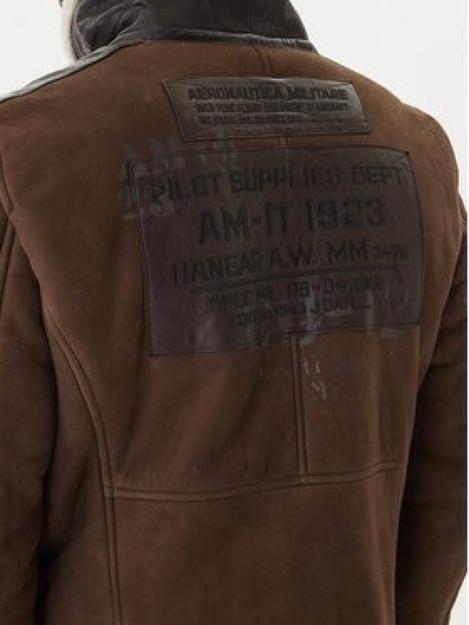 Aeronautica Militare Kurtka skórzana 252PN0164U100893 Brązowy Regular Fit