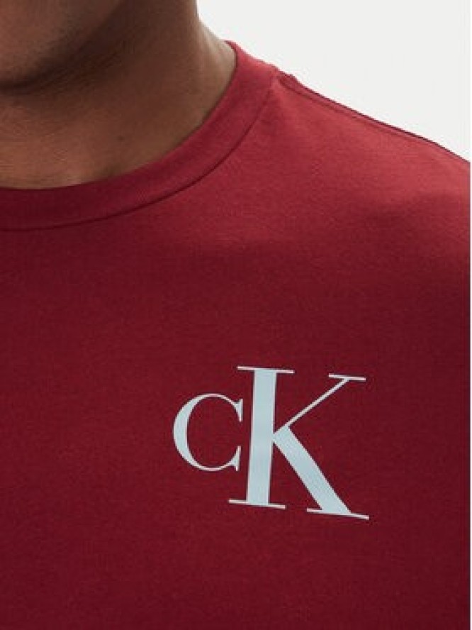 Calvin Klein Jeans T-Shirt 30s Chest Logo LV04RD865G Czerwony Regular Fit