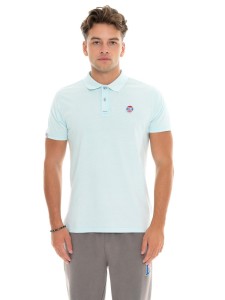 Koszulka polo męska w pastelowym odcieniu