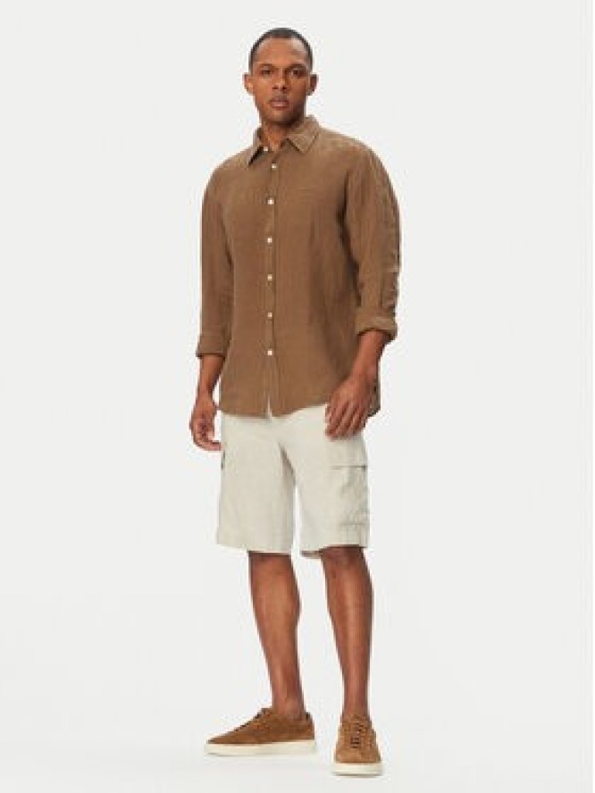 BOSS Szorty materiałowe Sisla 50559366 Szary jasny Relaxed Fit