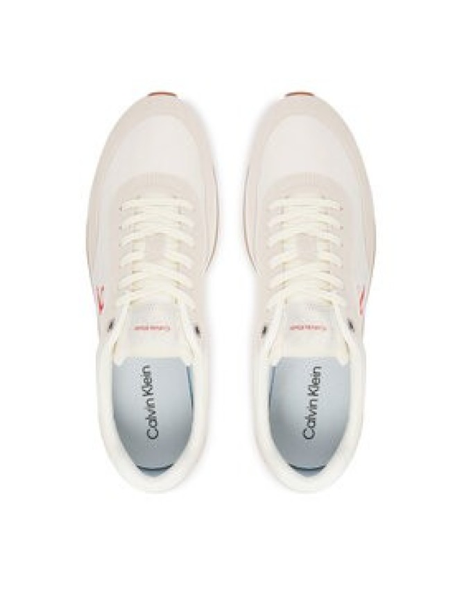 Calvin Klein Jeans Sneakersy Retro Runner Ess Mix Mat YM0YM01361 Beżowy