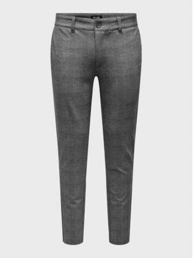 Only & Sons Chinosy 22019887 Szary Slim Tapered Fit