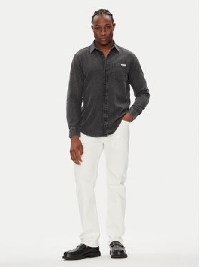 Calvin Klein Jeans Koszula jeansowa Classic LV040BM733 Szary Regular Fit