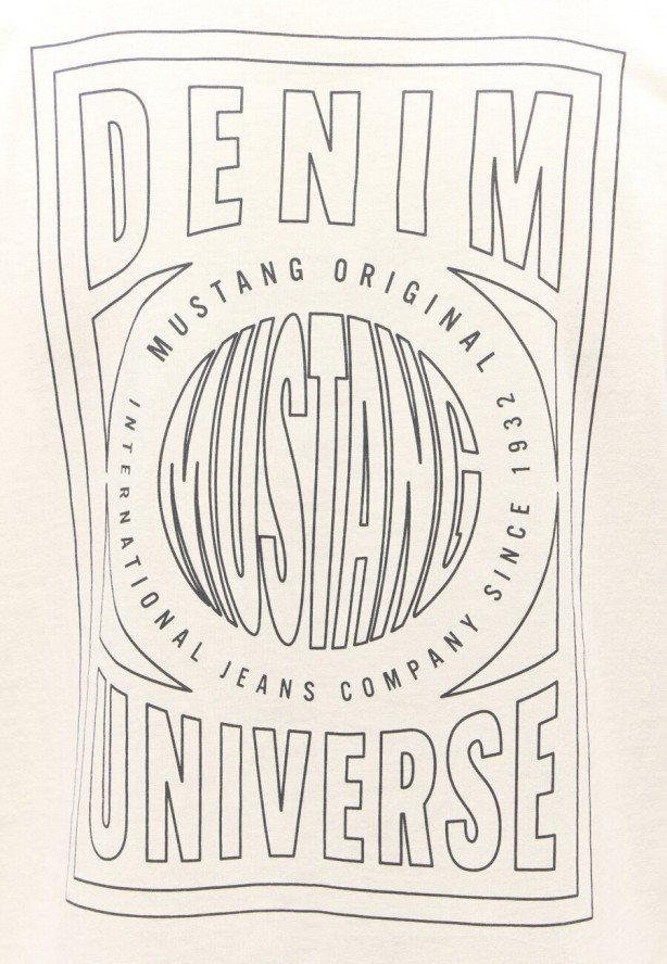 Męski T-shirt MUSTANG Austin Light Gray 1015657 3003